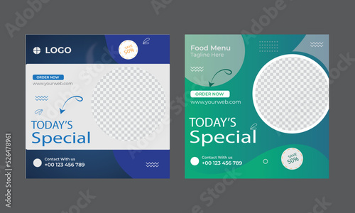 Food social media promotion and instagram banner