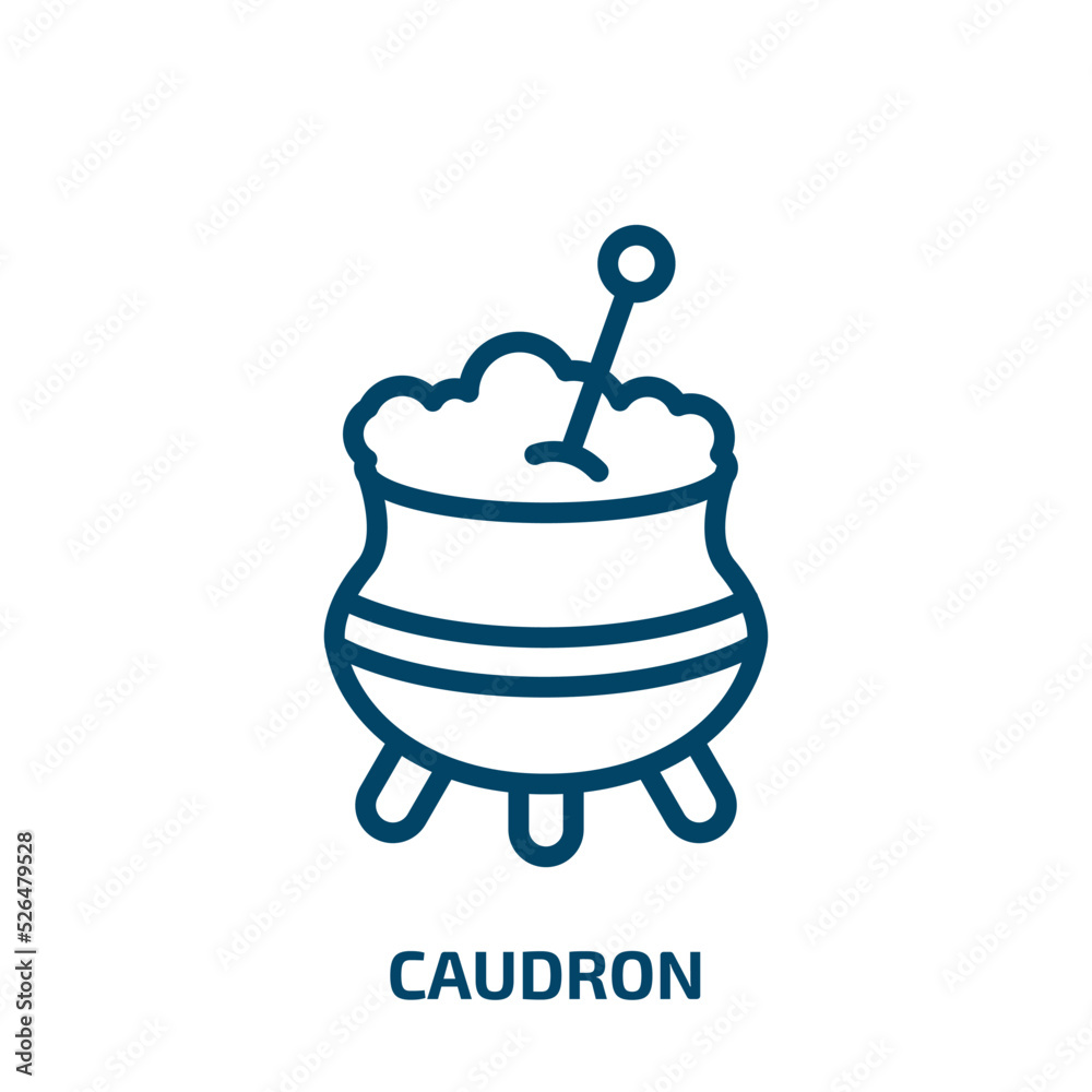 caudron icon from other collection. Thin linear caudron, magic, blank ...