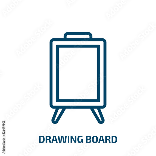 drawing board icon from sew collection. Thin linear drawing board, board, education outline icon isolated on white background. Line vector drawing board sign, symbol for web and mobile