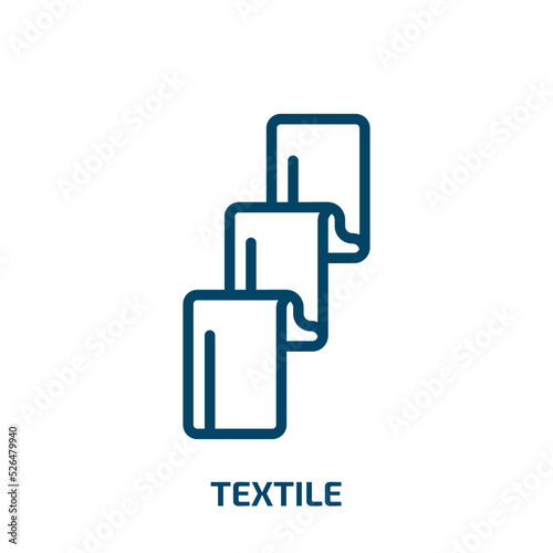 textile icon from sew collection. Thin linear textile, fabric, clothes outline icon isolated on white background. Line vector textile sign, symbol for web and mobile