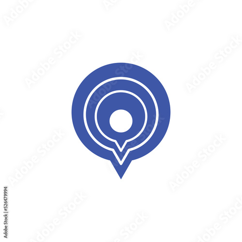 Marker location icon flat design illustration