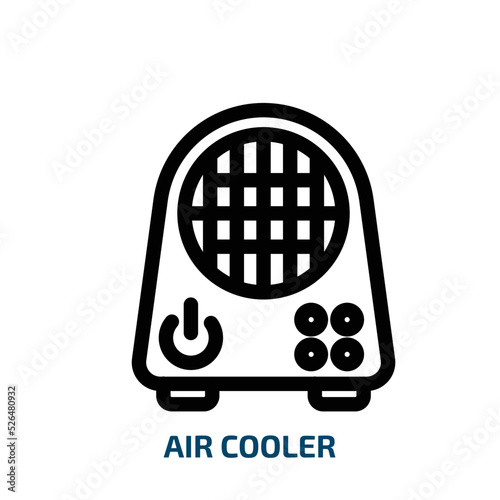 air cooler icon from technology collection. Thin linear air cooler, equipment, air outline icon isolated on white background. Line vector air cooler sign, symbol for web and mobile