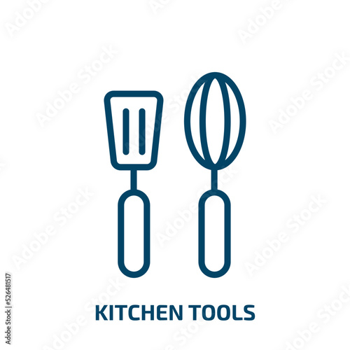 kitchen tools icon from tools and utensils collection. Thin linear kitchen tools, cooking, kitchen outline icon isolated on white background. Line vector kitchen tools sign, symbol for web and mobile