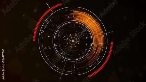 sci-fi interface hud. Space navigation loop
