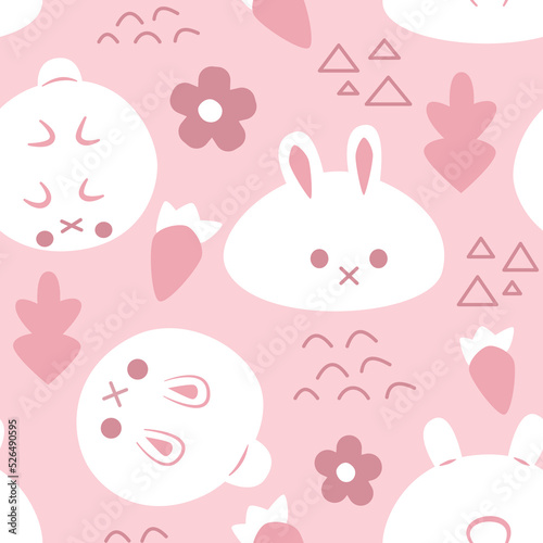 Cute bunny seamless pattern