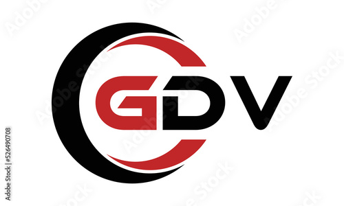GDV three letter swoosh logo design vector template | monogram logo | abstract logo | wordmark logo | letter mark logo | business logo | brand logo | flat logo | minimalist logo | text | word | symbol