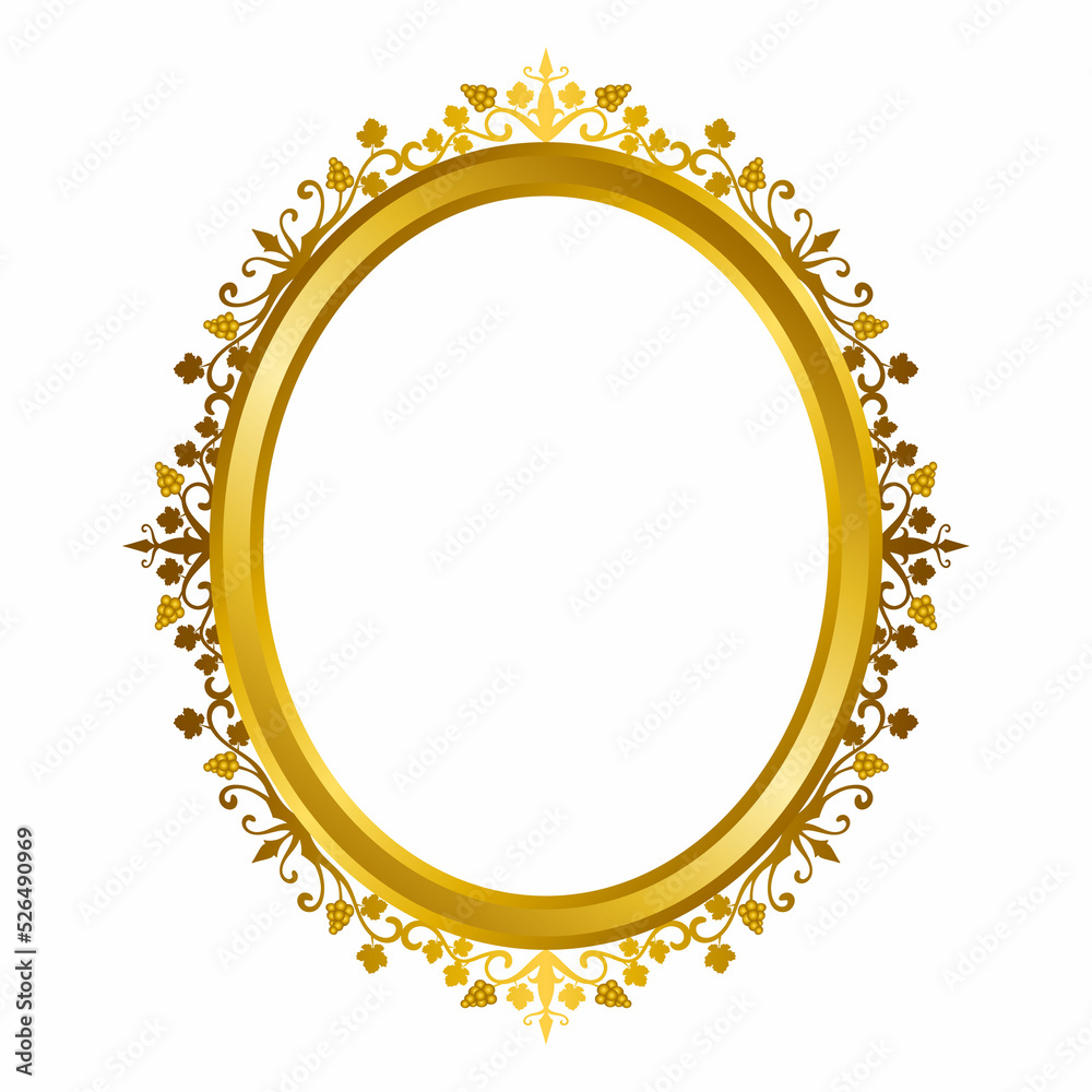 frame with golden ornament frame with golden ornament