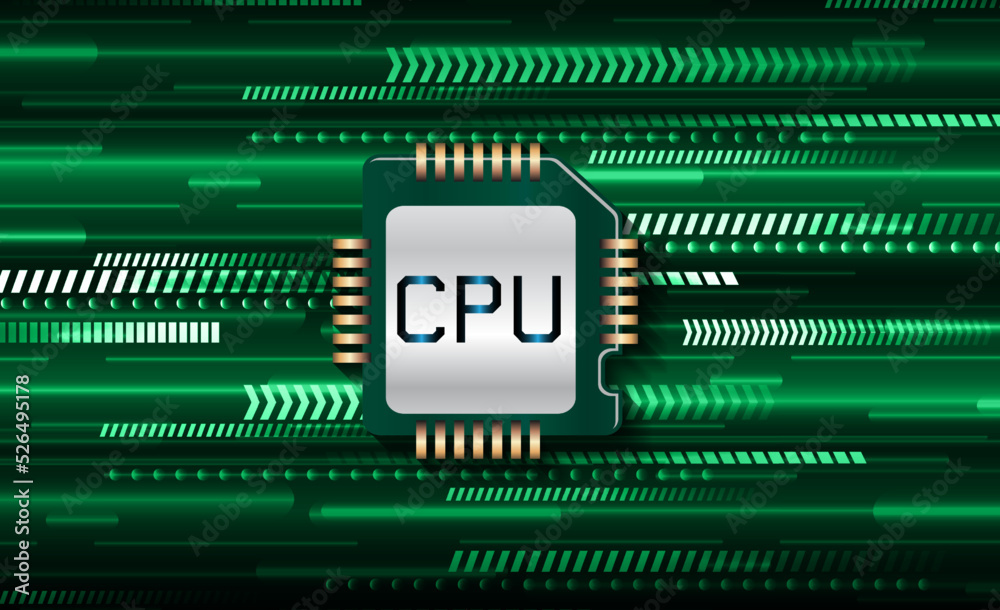 CPU cyber circuit future technology concept background CPU cyber circuit future technology concept background