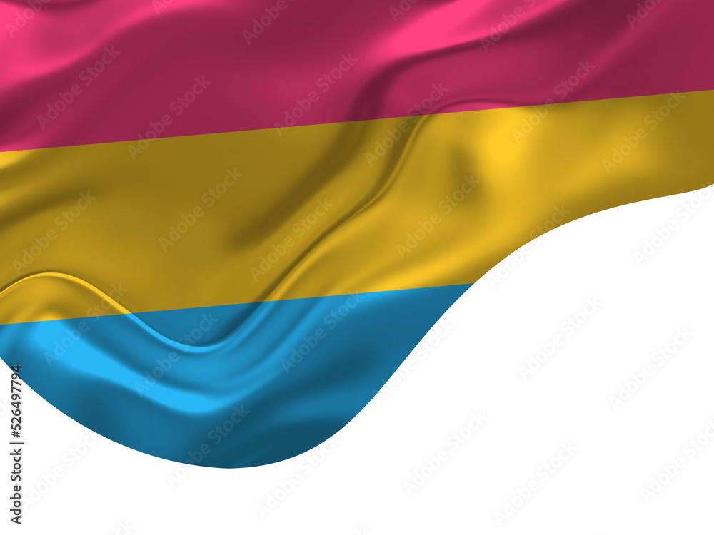 The Pansexual flag (LGBTQ+) isolated on a white background. Top view. Flat lay. Space for text. Love concept. png version
The Pansexual flag (LGBTQ+) isolated on a white background. Top view. Flat lay. Space for text. Love concept. png version