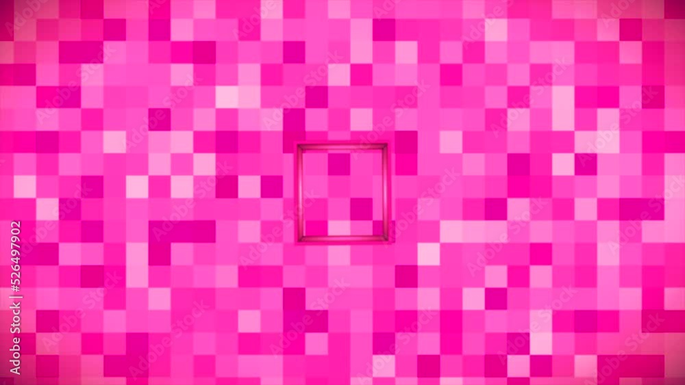 Broadcast Flying Spinning Hi-Tech Hollow Cubic Windows, Magenta, Events, 3D, 4K