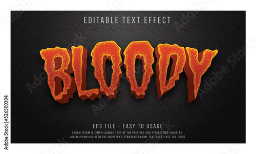 Blood editable text effect