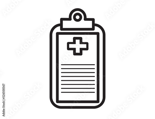 black outline medical notebook icon image