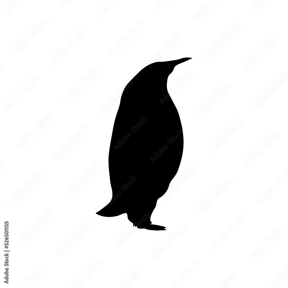 Obraz premium vector illustration of a black penguin