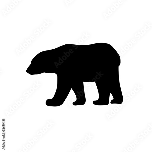 vector illustration of a black polar bear
