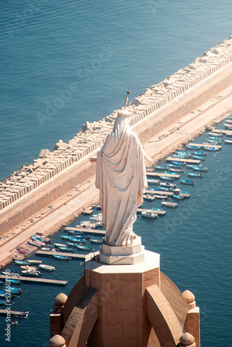 photo of Santa Cruz fort of Oran, a coastal city of Algeria , Mountain top cathedral and skyline view of Oran	