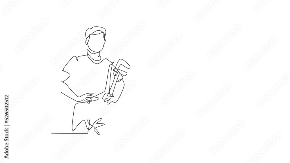 Self drawing animation of single line draw male plumber wearing uniform holding pipe wrench. Professional work profession and occupation minimal concept. Continuous line draw. Full length animated. Self drawing animation of single line draw male plumber wearing uniform holding pipe wrench. Professional work profession and occupation minimal concept. Continuous line draw. Full length animated.