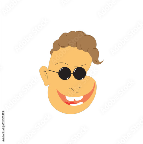 A picture of a person with glasses in a fun curly style