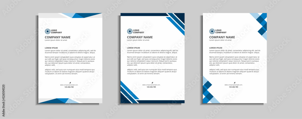 Obraz premium modern corporate letterhead template design