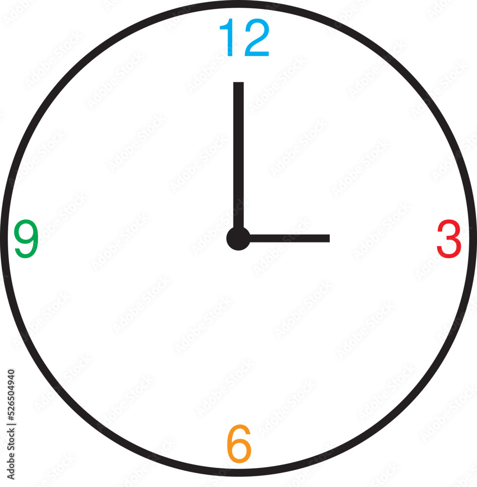 Einfache Vektor Grafik einer Uhr Einfache Vektor Grafik einer Uhr