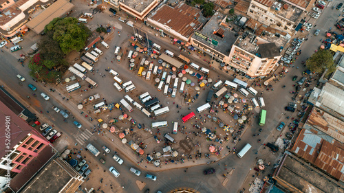 Aerial view of the Morogoro town in Tanzania