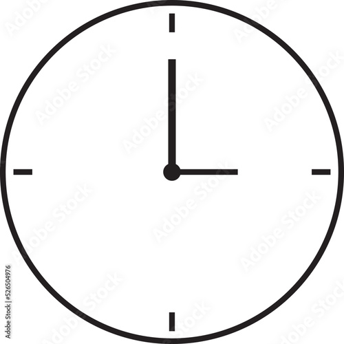 Einfache Vektor Grafik einer Uhr