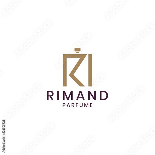 Letter RI Parfume Logo Design. Initial R and I Fragrant Logo Identity for Branding, Business, Parfume, Fasion and Luxury Brand