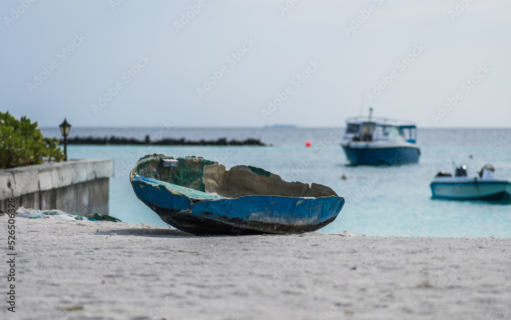 Fototapeta premium boat on the beach