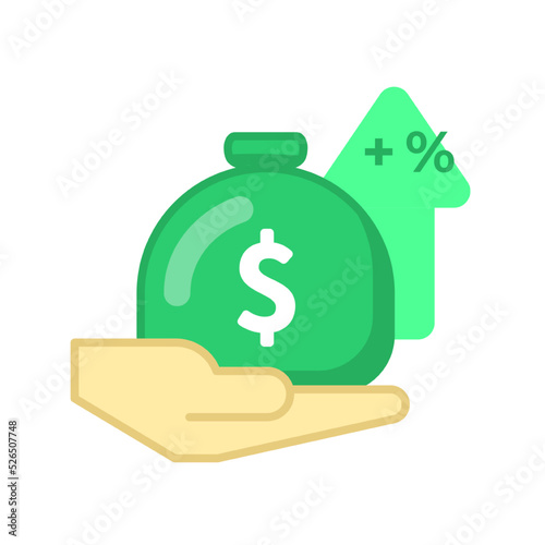 Increase in per capita income concept illustration flat design vector eps10. modern graphic element for landing page, empty state ui, infographic, icon photo