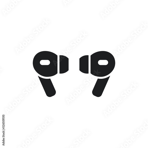 Airpods pro earphones headphones vector icon