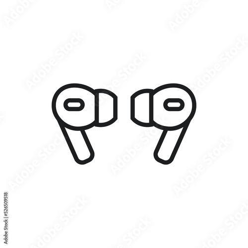 Airpods pro earphones headphones vector icon