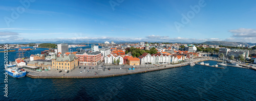 Fotografiet Stavanger view from harbor in Rogaland in Norway (Norwegen, Norge or Noreg)
