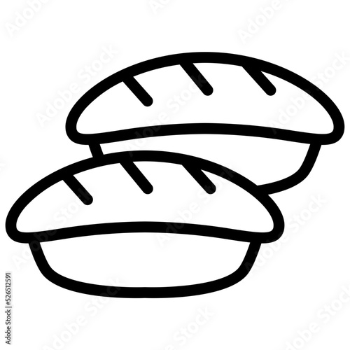 Sushi icon in outline element style