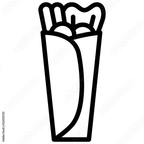 Kebab icon in outline element style