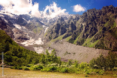 Typical high mountain landscape in the Caucasus.
