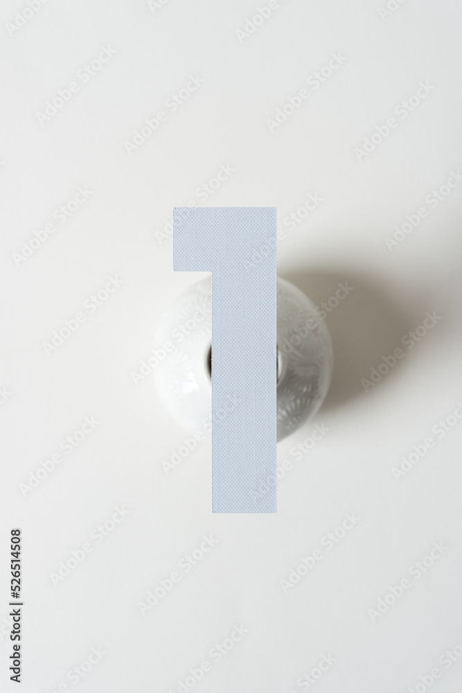 number one on a ceramic object number one on a ceramic object
