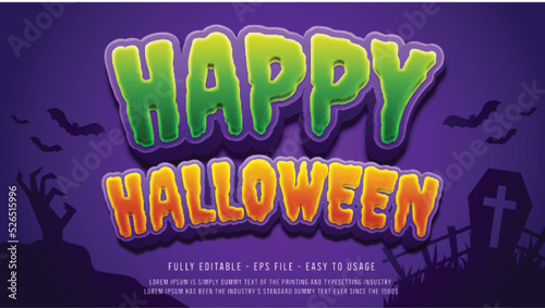 Happy halloween editable text effect