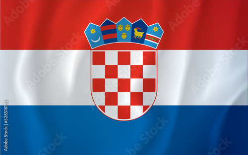 Flag of Croatia. Vector drawing sign