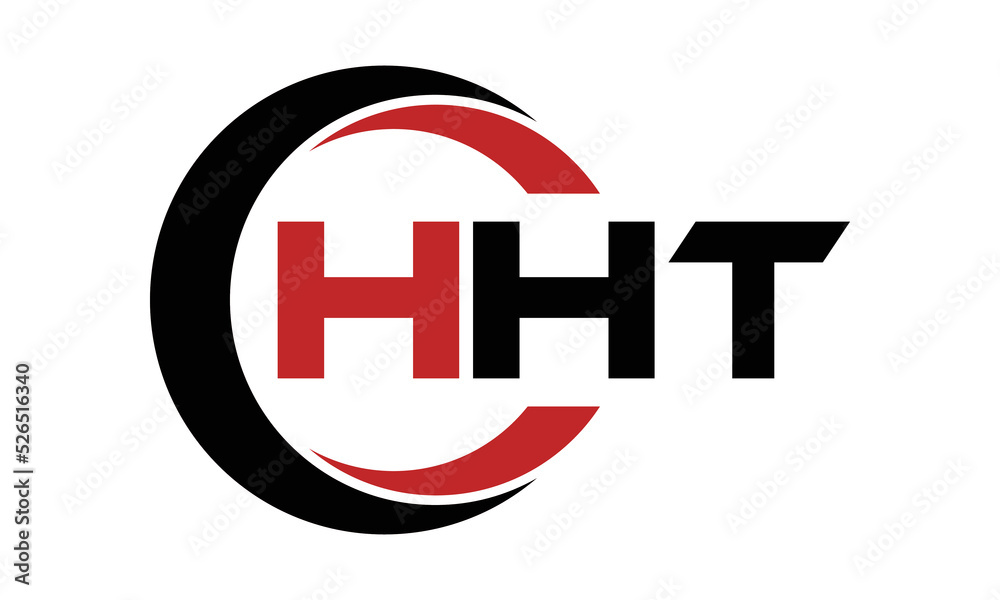 HHT three letter swoosh logo design vector template | monogram logo ...