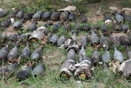 Russian Aerial Bombs And Unexploded Ordnance Disposal Near Chernihiv, Ukraine photo