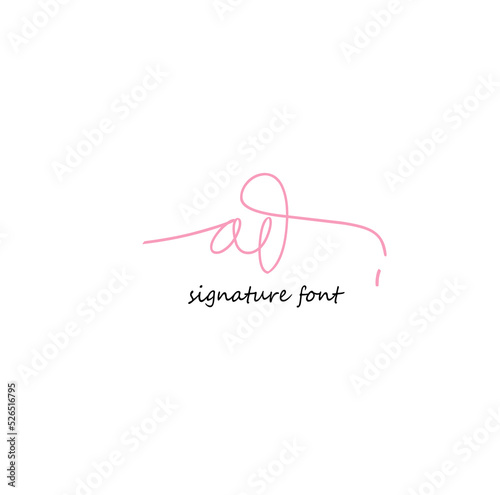 Initial Letter ad Logo - Handwritten Signature Logo