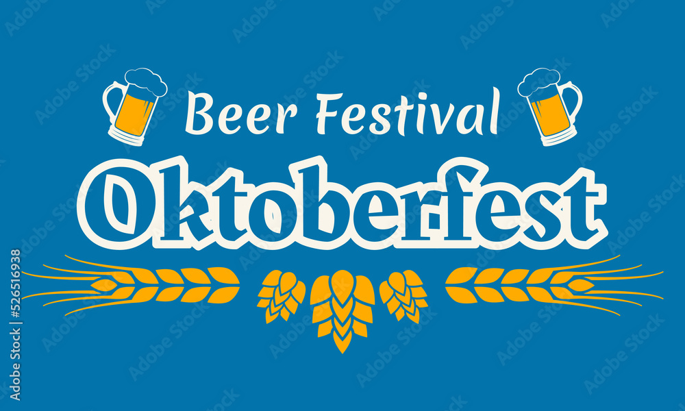 Oktoberfest text banner. Beer festival logo design. German, Bavarian ...