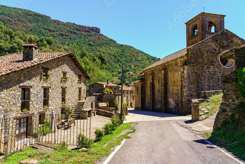 Entrance to the beautiful medieval village made all with stone in the mountains of Cataluna, Beget, Girona.