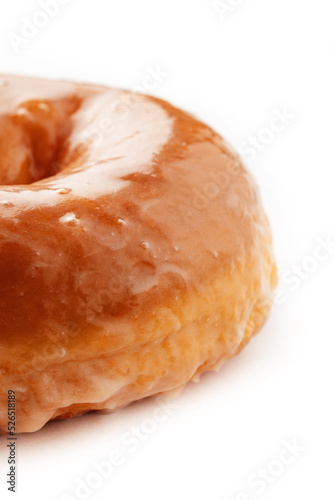 donut closeup isolated on white background