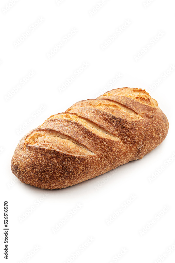 
artisan bread isolated on white background