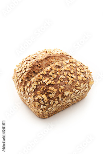 
artisan bread isolated on white background