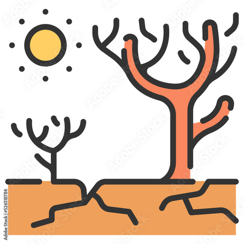 soil dry dead tree  icon
