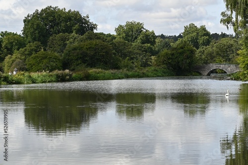 A lake at an English country estate in the UK. #526519905
