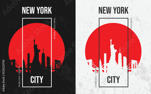 New York city global cultural t shirt design vector template