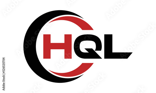 HQL three letter swoosh logo design vector template | monogram logo | abstract logo | wordmark logo | letter mark logo | business logo | brand logo | flat logo | minimalist logo | text | word | symbol