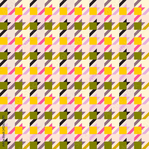houndstooth seamless yellow and green pattern